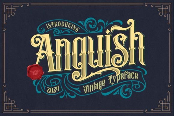 Anguish Vintage Typeface: Bold Character for Timeless Designs