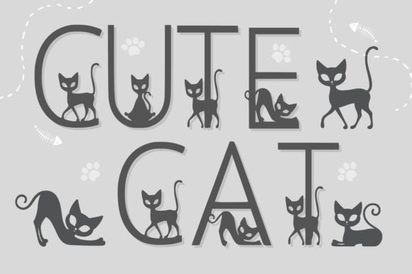 Cute Cat: A Fresh Take on Minimalist Typography for Modern Brands