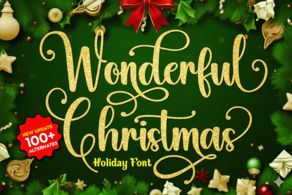 The Wonderful Christmas Font: A Handwritten Touch for Elegant Designs